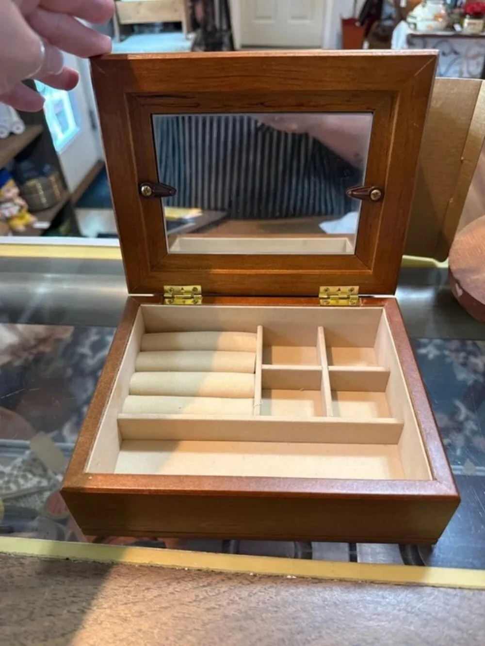 Jewelry Chest Wooden Jewelry Box in Brown